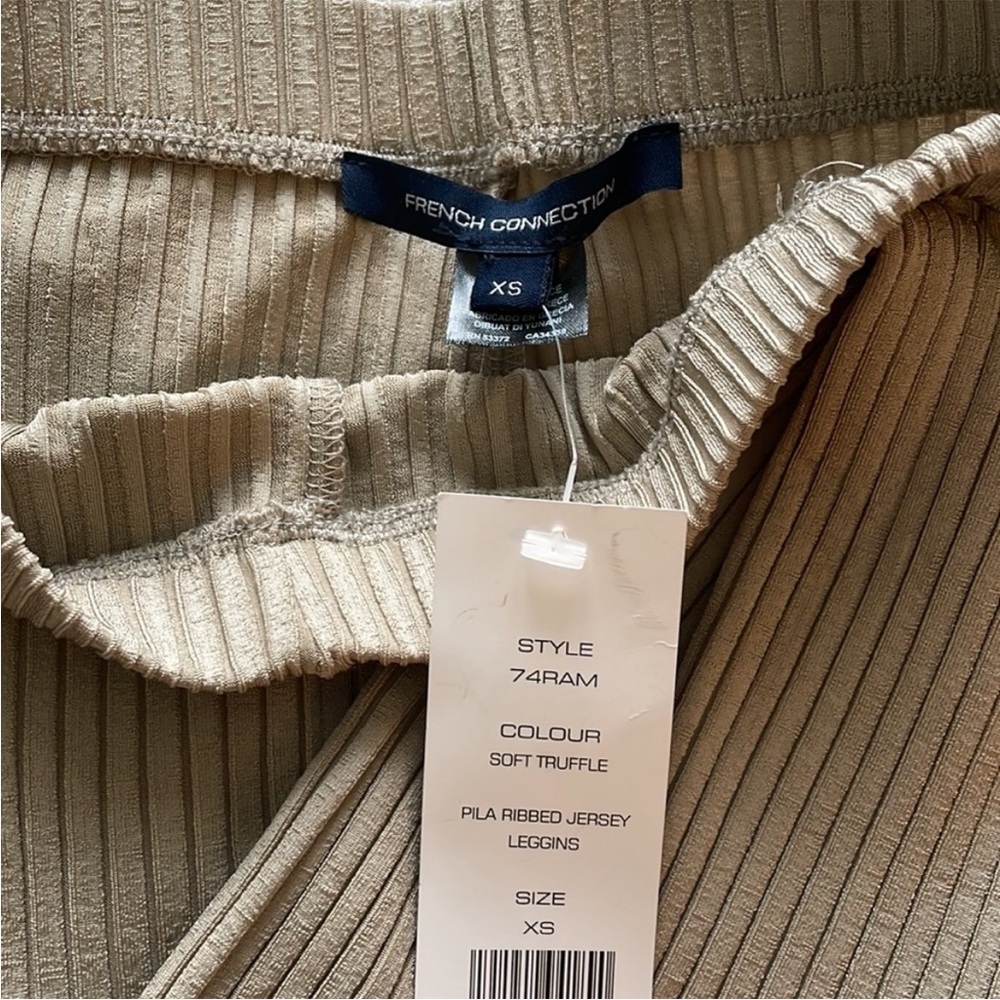 French Connection Ribbed Knit Top in Beige - Picture 3 of 3